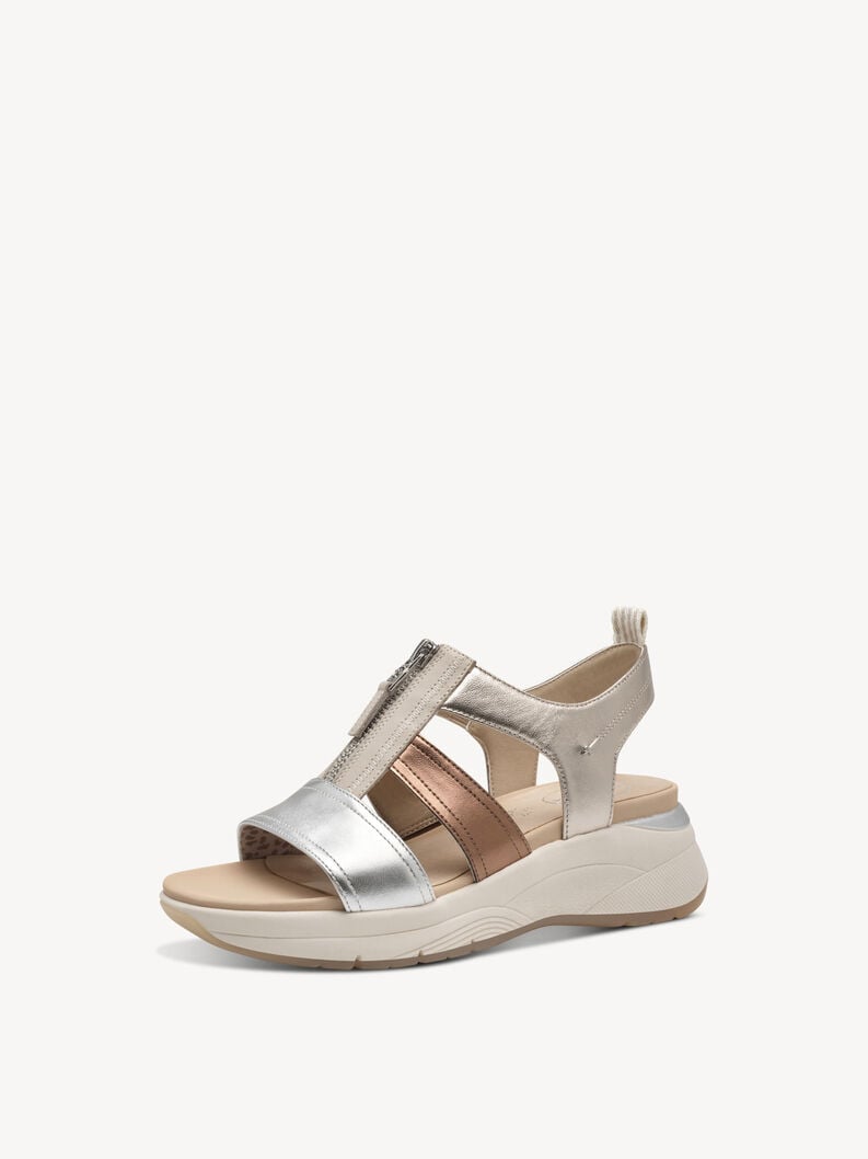Tamaris Ledersandale - Metallic