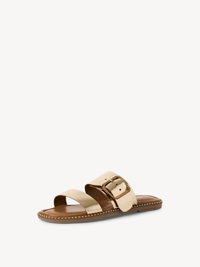 Tamaris Lederpantolette - Gold