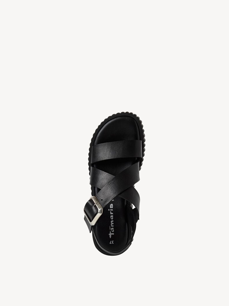 Tamaris Ledersandalette - Schwarz