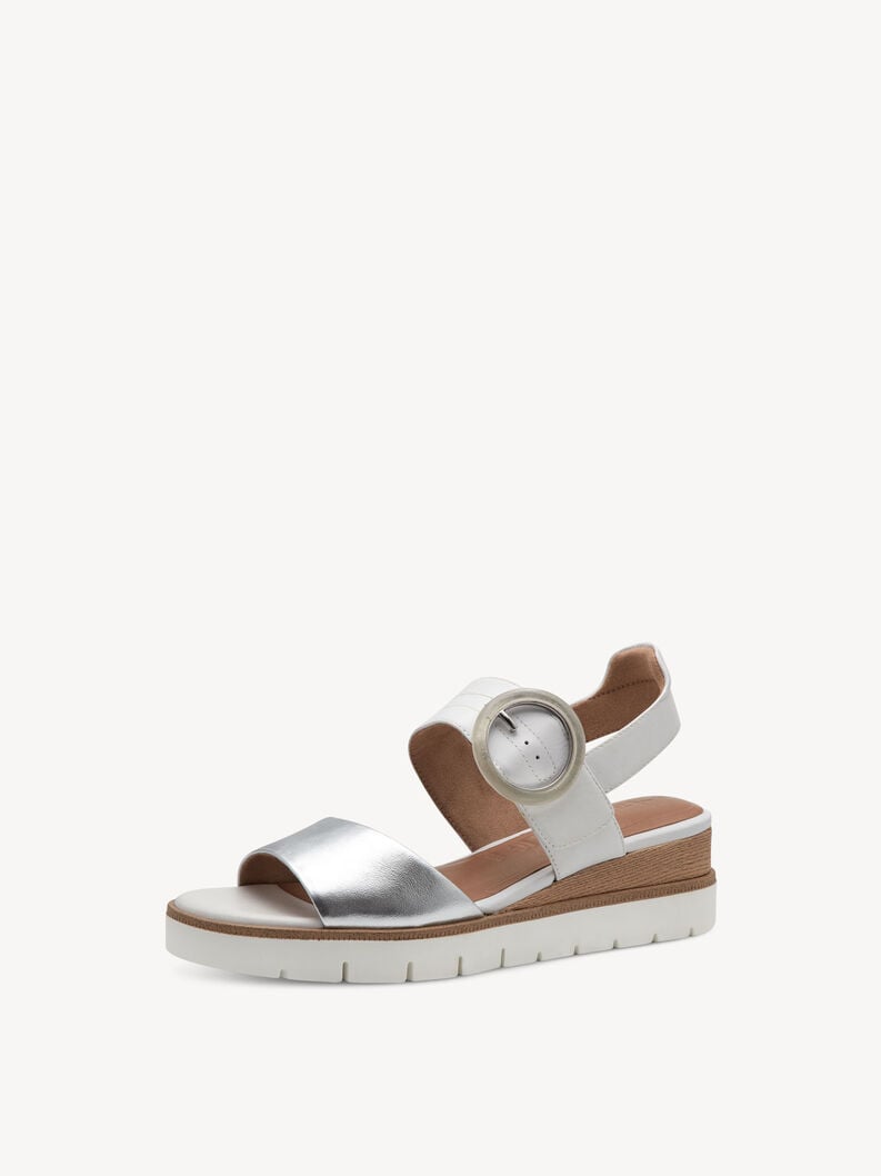 Tamaris Ledersandalette - Weiß