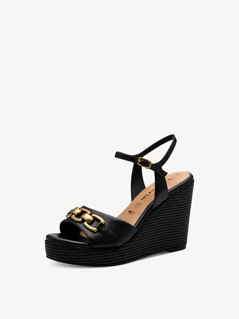 Tamaris Ledersandalette - Schwarz