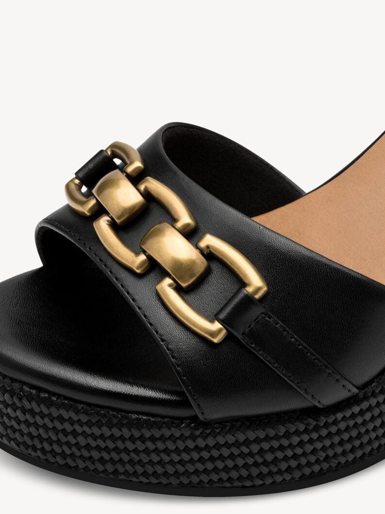 Tamaris Ledersandalette - Schwarz