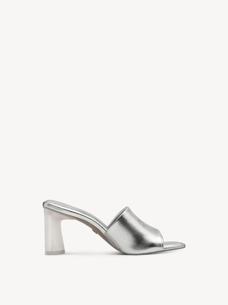 Tamaris Lederpantolette - Silber