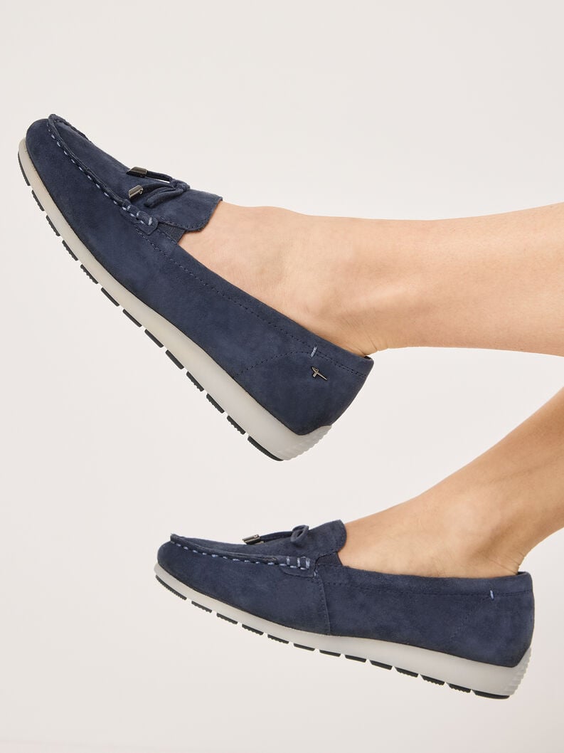 Tamaris Lederslipper - Blau