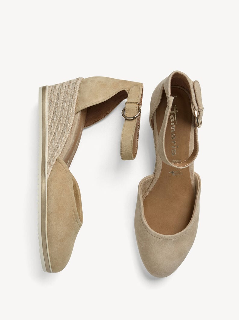 Tamaris Lederkeilpumps - Braun