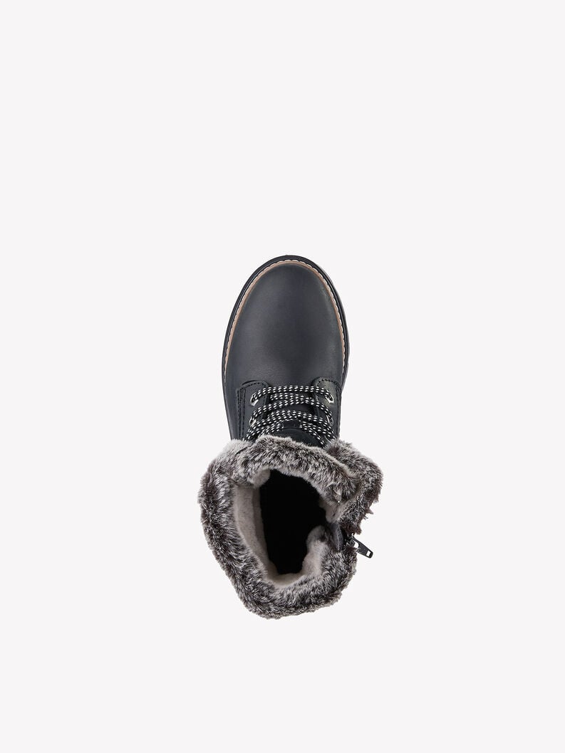 Tamaris Lederstiefelette - Schwarz Warmfutter