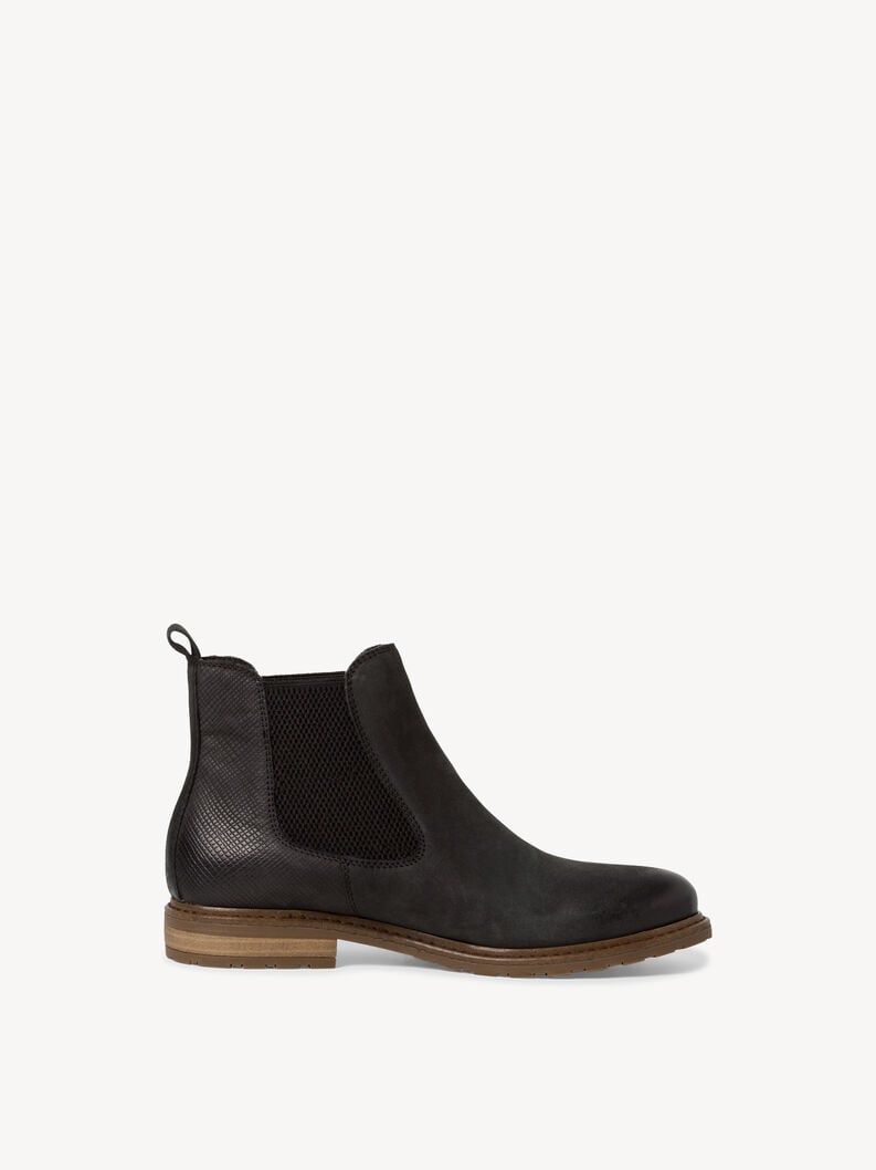 Tamaris Leder Chelsea Boot - Schwarz