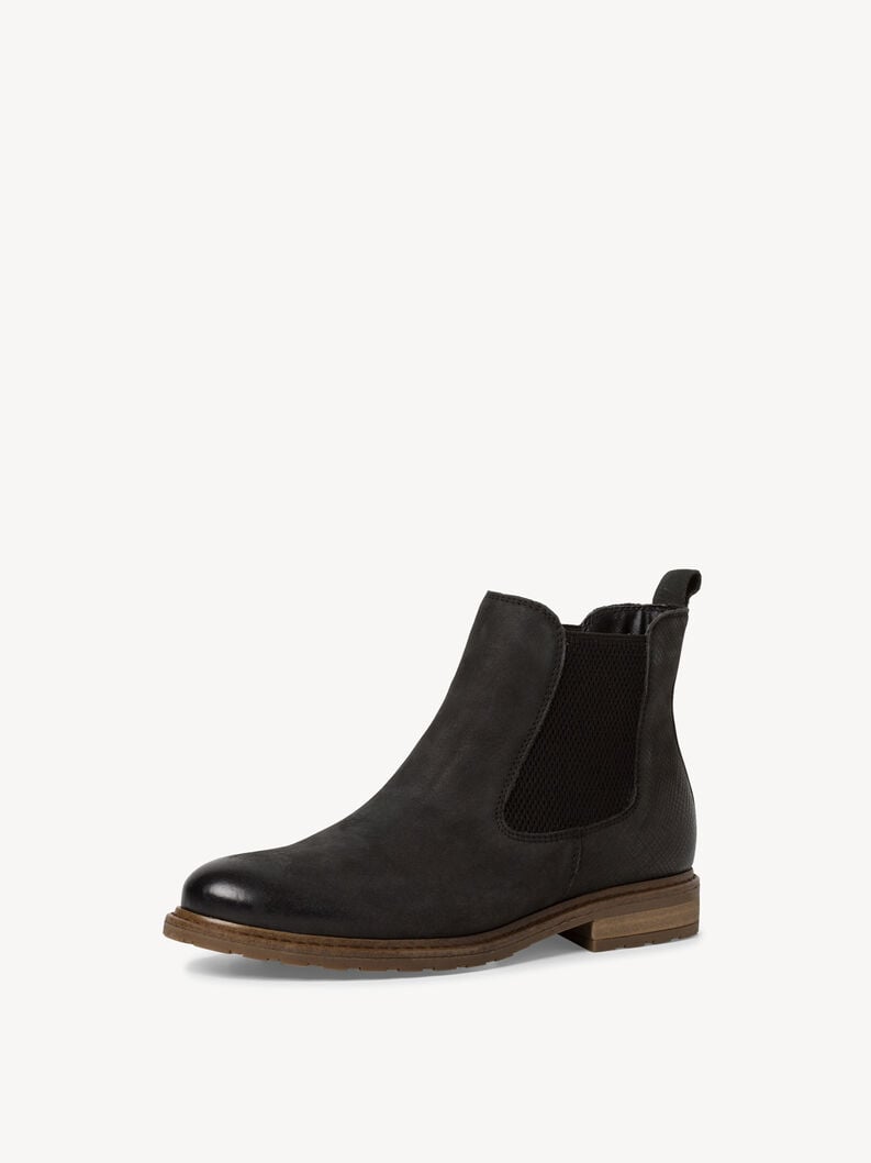 Tamaris Leder Chelsea Boot - Schwarz