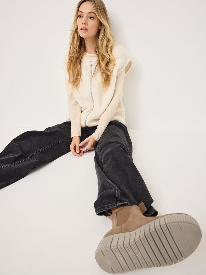 Tamaris Leder Chelsea Boot - Beige