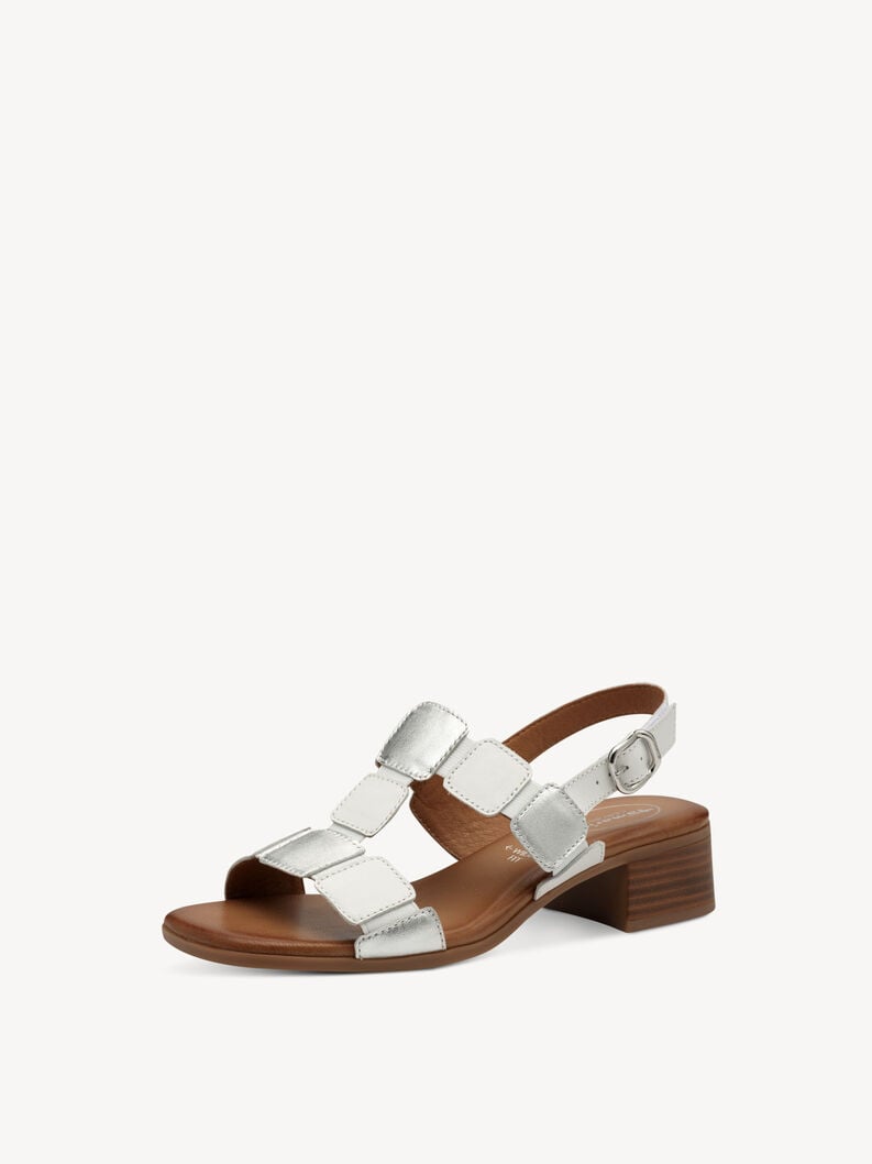 Tamaris Ledersandalette - Weiß