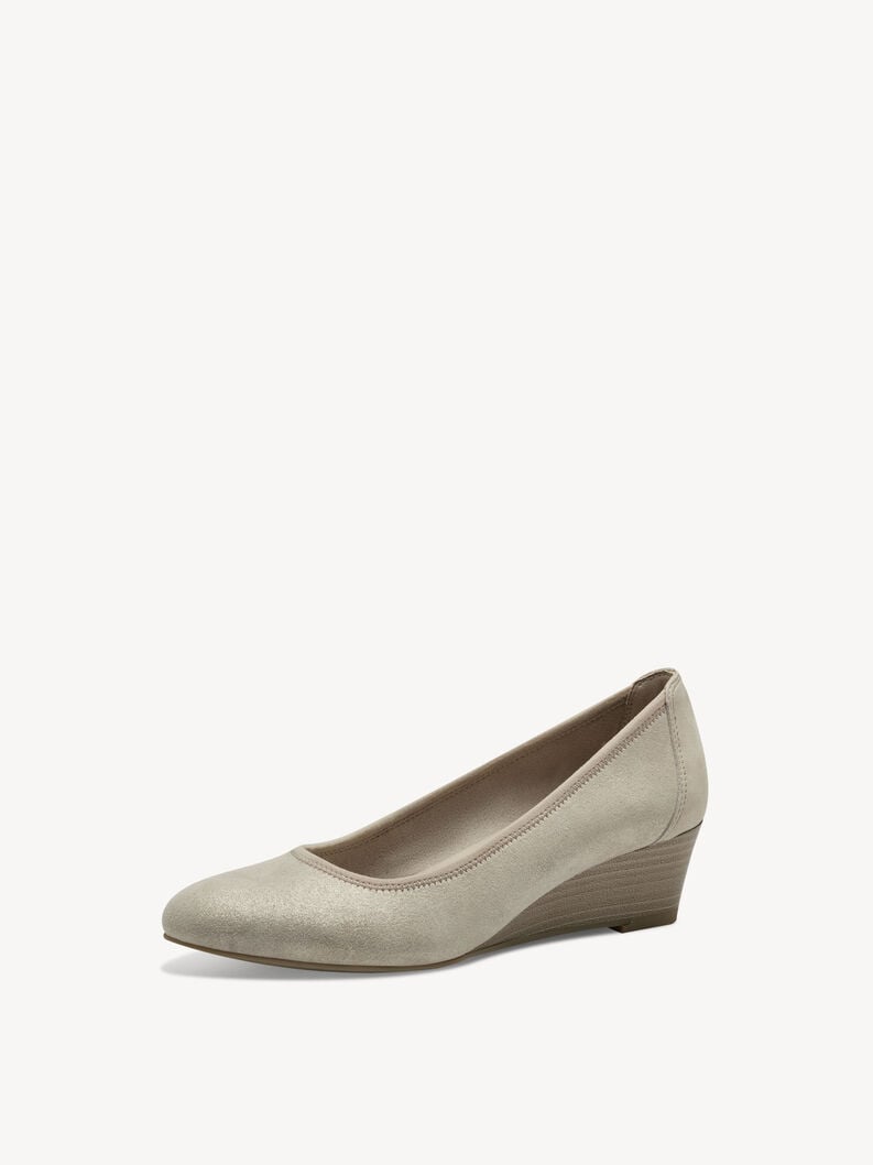 Tamaris Lederkeilpumps - Beige