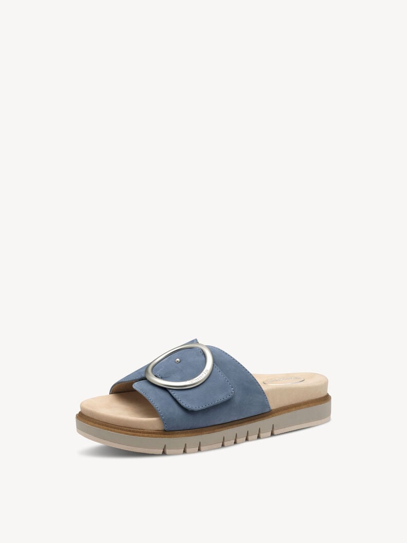 Tamaris Lederpantolette - Blau