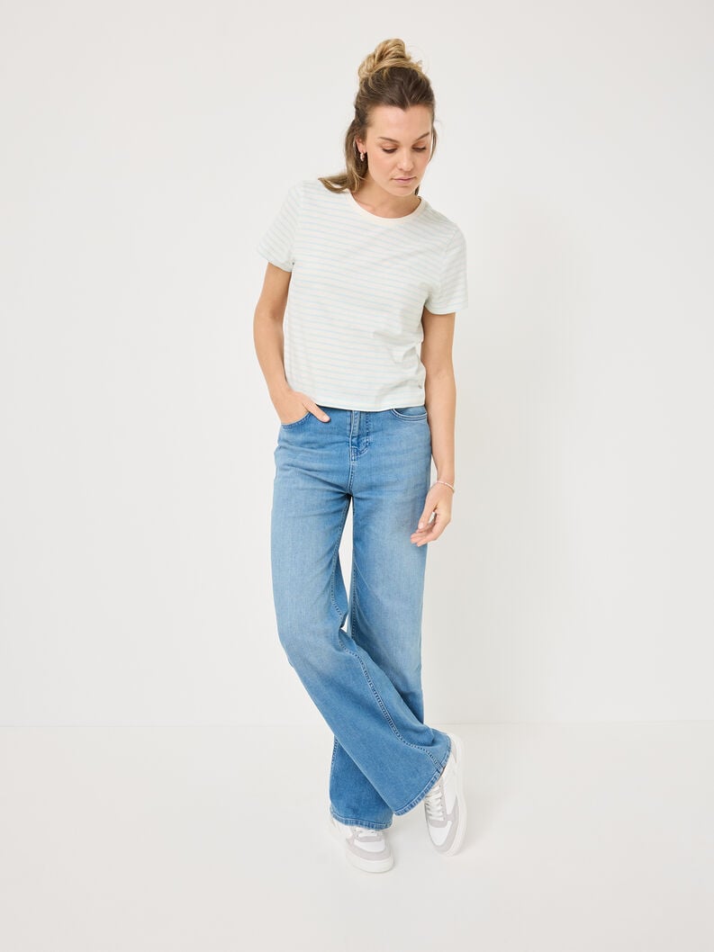 Tamaris Cropped T-shirt - Blau