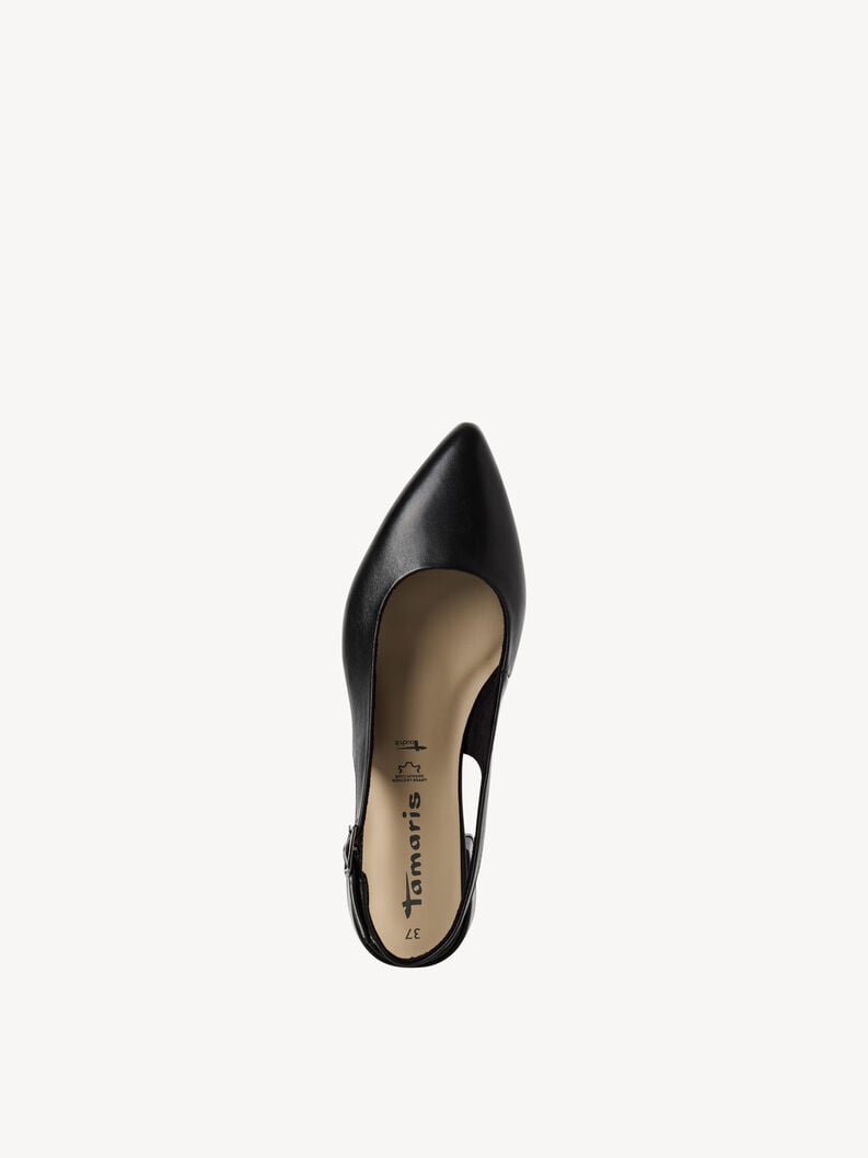 Tamaris Lederslingpumps - Schwarz