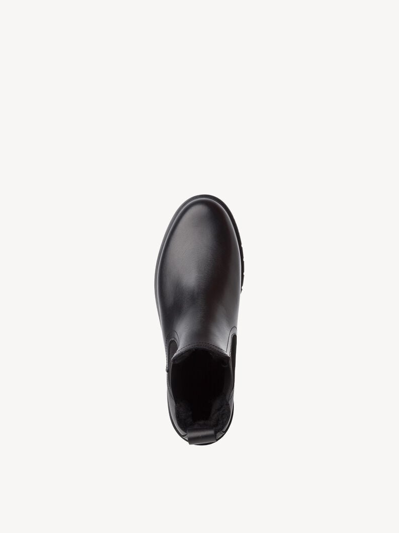 Tamaris Lederstiefelette - Schwarz Warmfutter