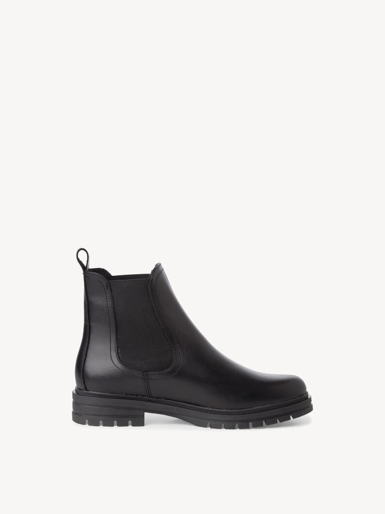 Tamaris Lederstiefelette - Schwarz Warmfutter