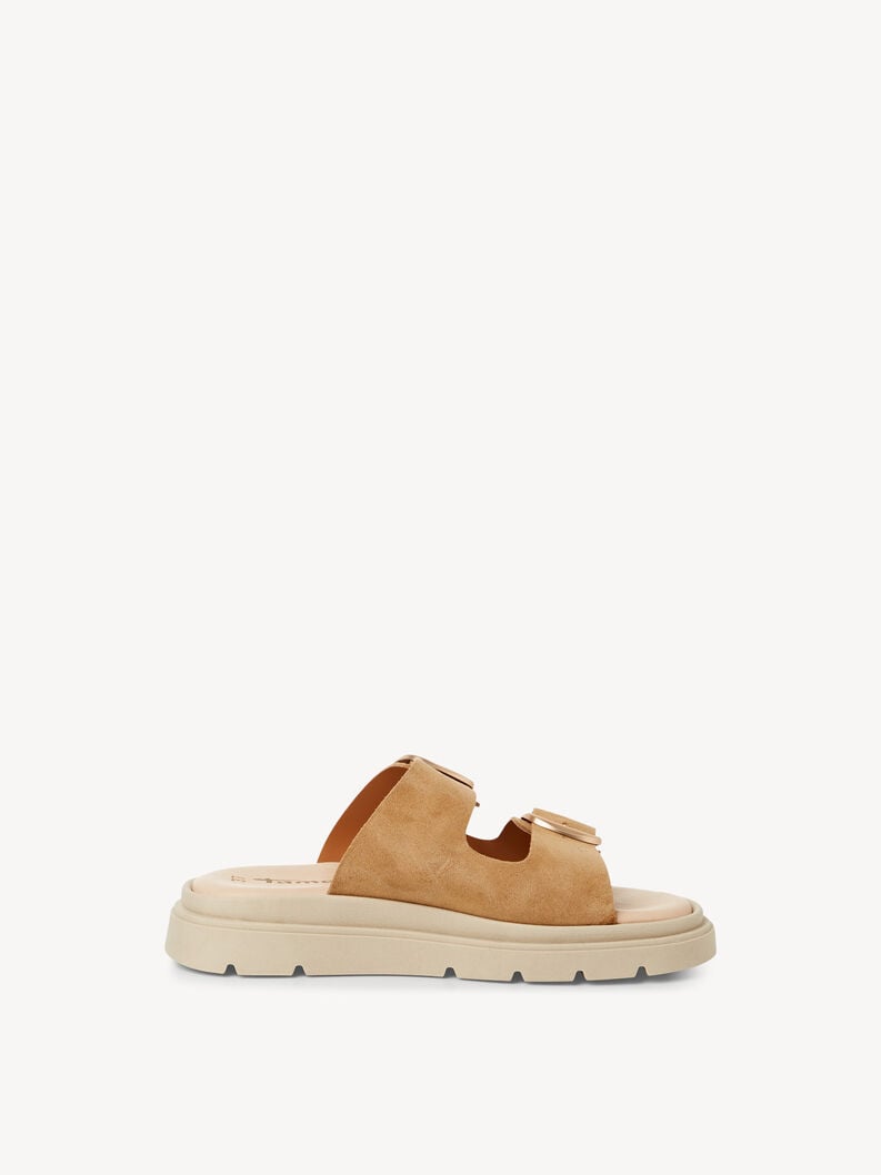 Tamaris Lederpantolette - Beige