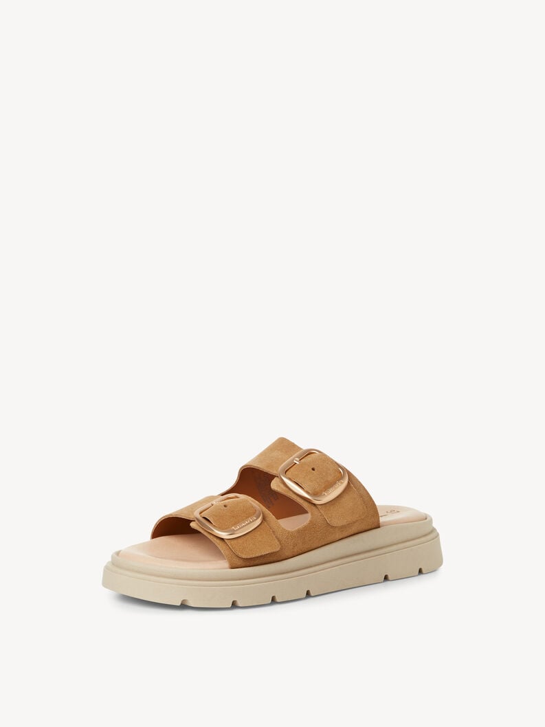 Tamaris Lederpantolette - Beige