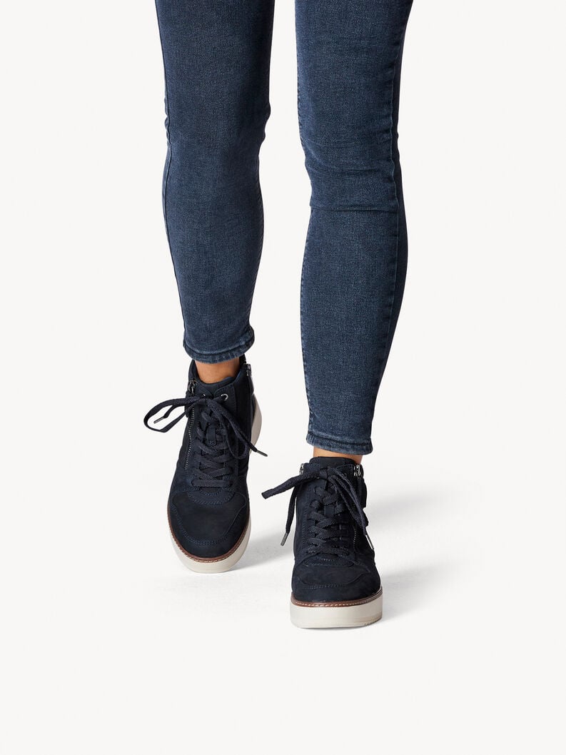 Tamaris Lederstiefelette - Blau