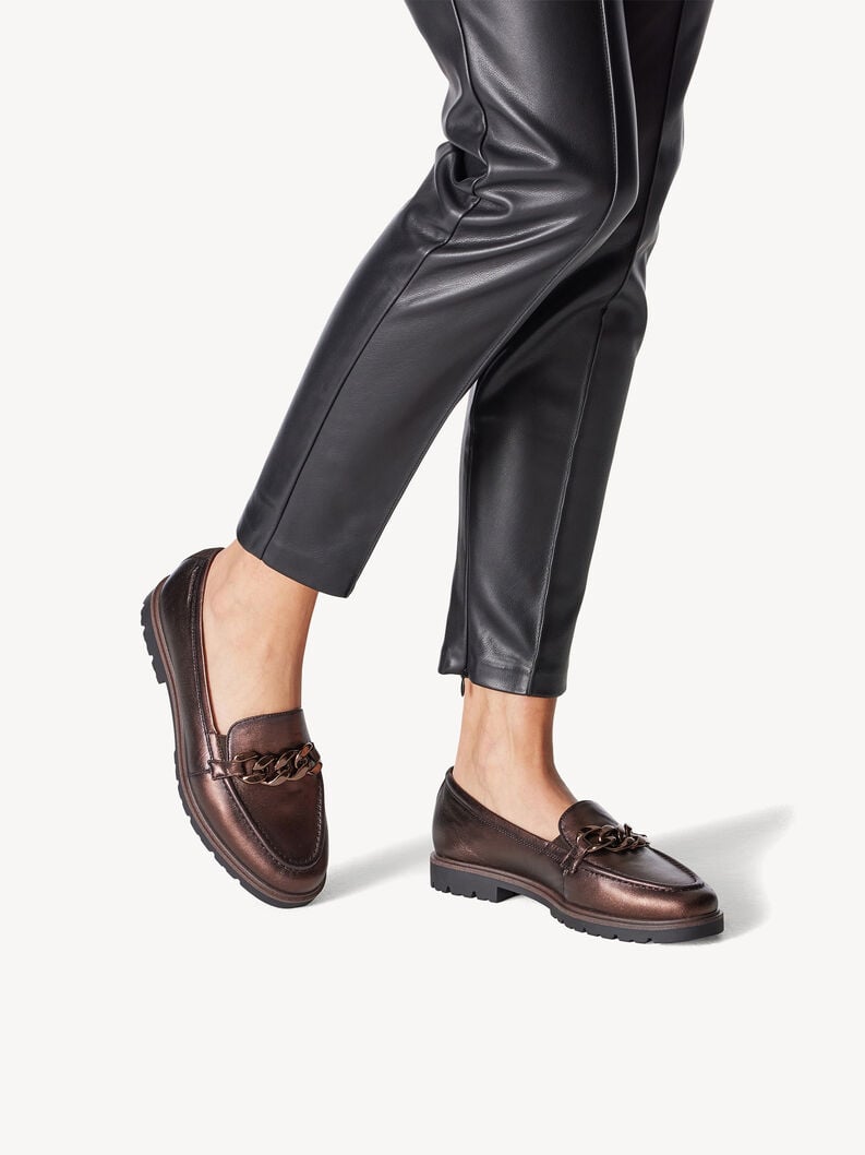 Tamaris Lederslipper - Braun