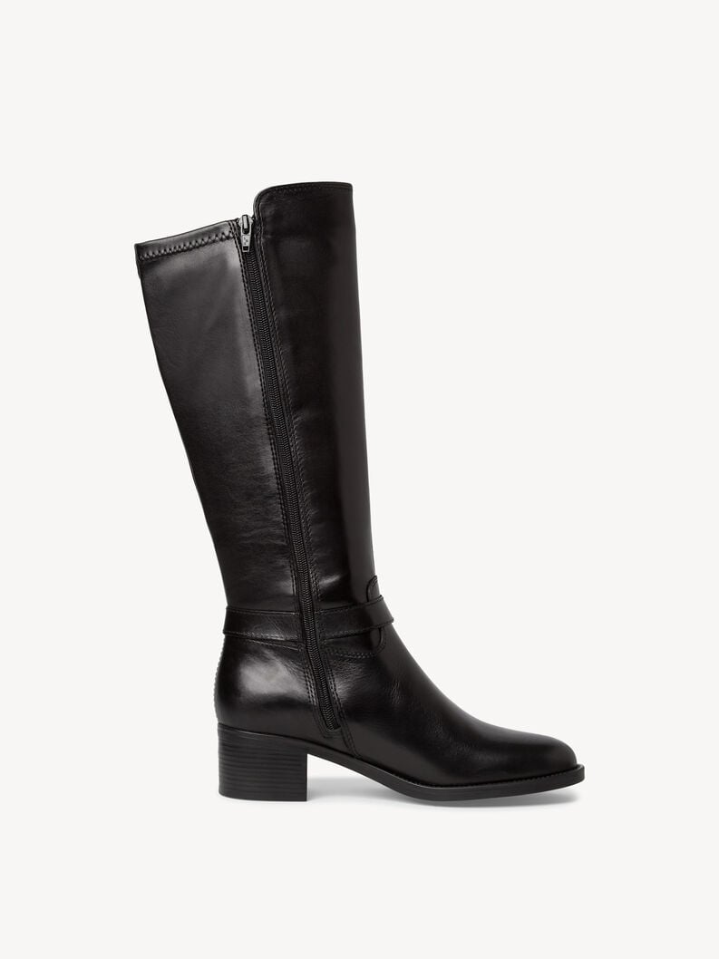 Tamaris Lederstiefel - Schwarz
