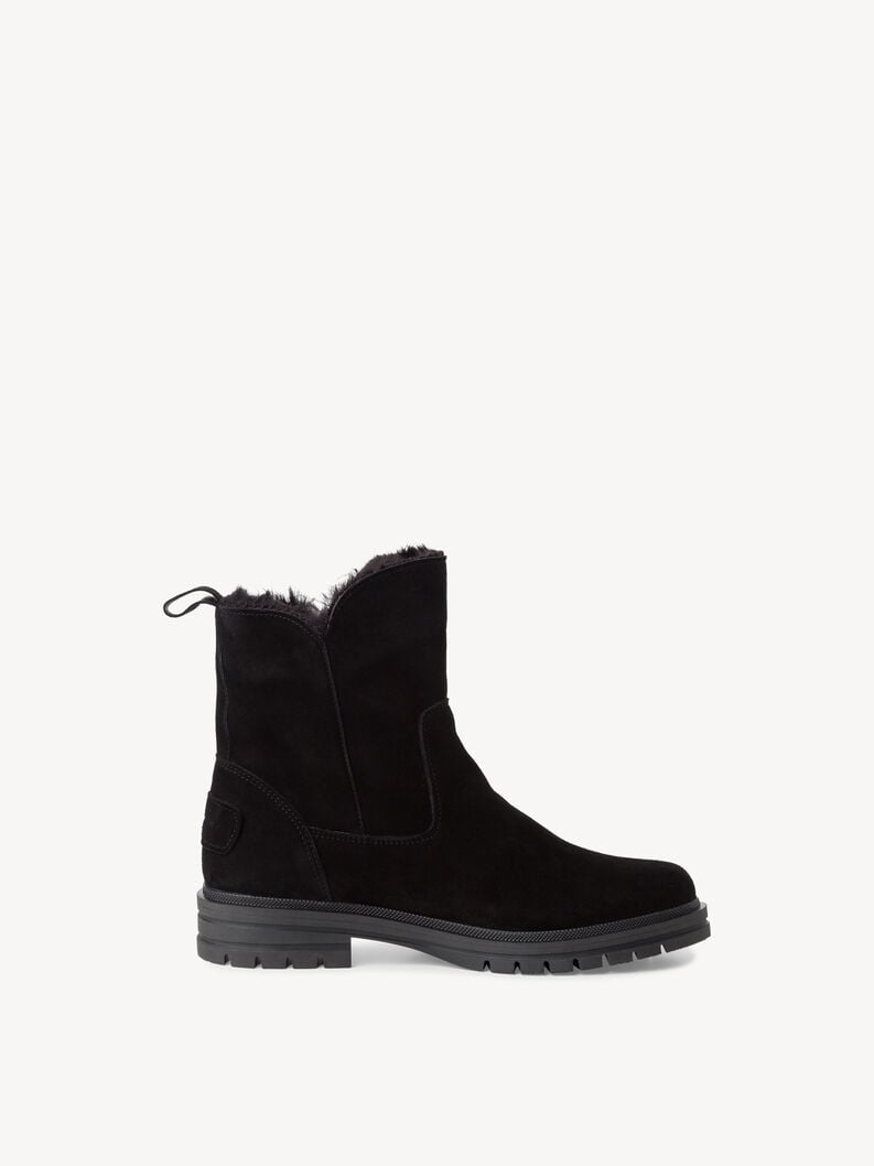 Tamaris Lederstiefelette - Schwarz Warmfutter