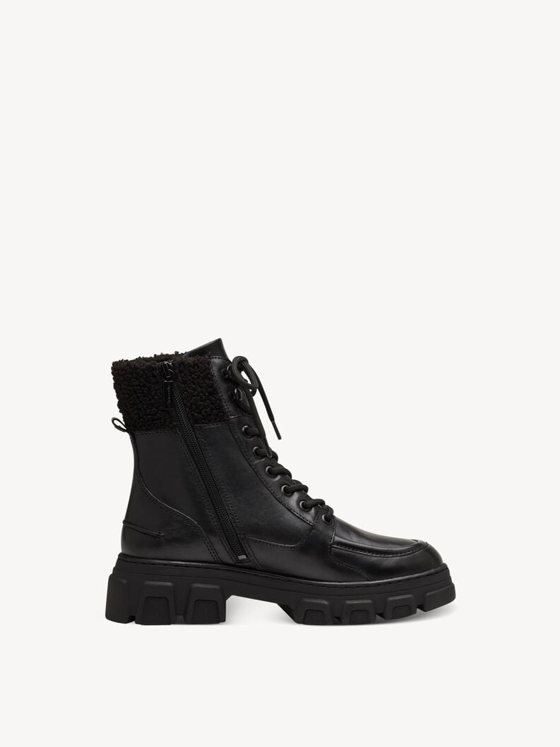 Tamaris Lederstiefelette - Schwarz Warmfutter