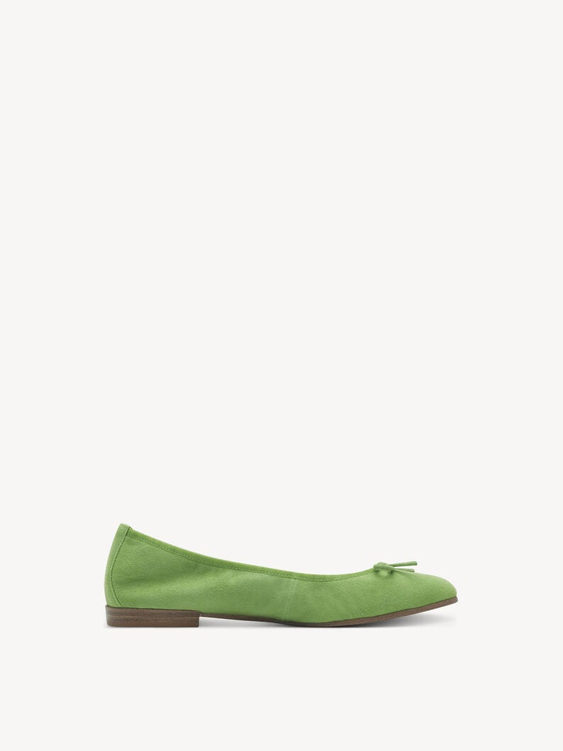 Tamaris Lederballerina - Grün
