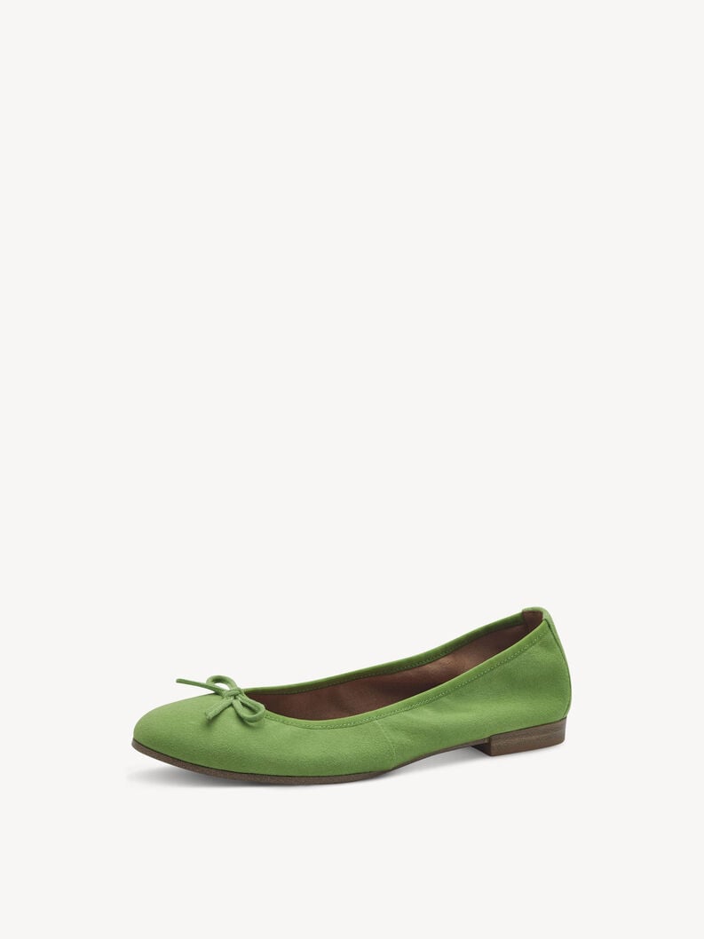 Tamaris Lederballerina - Grün
