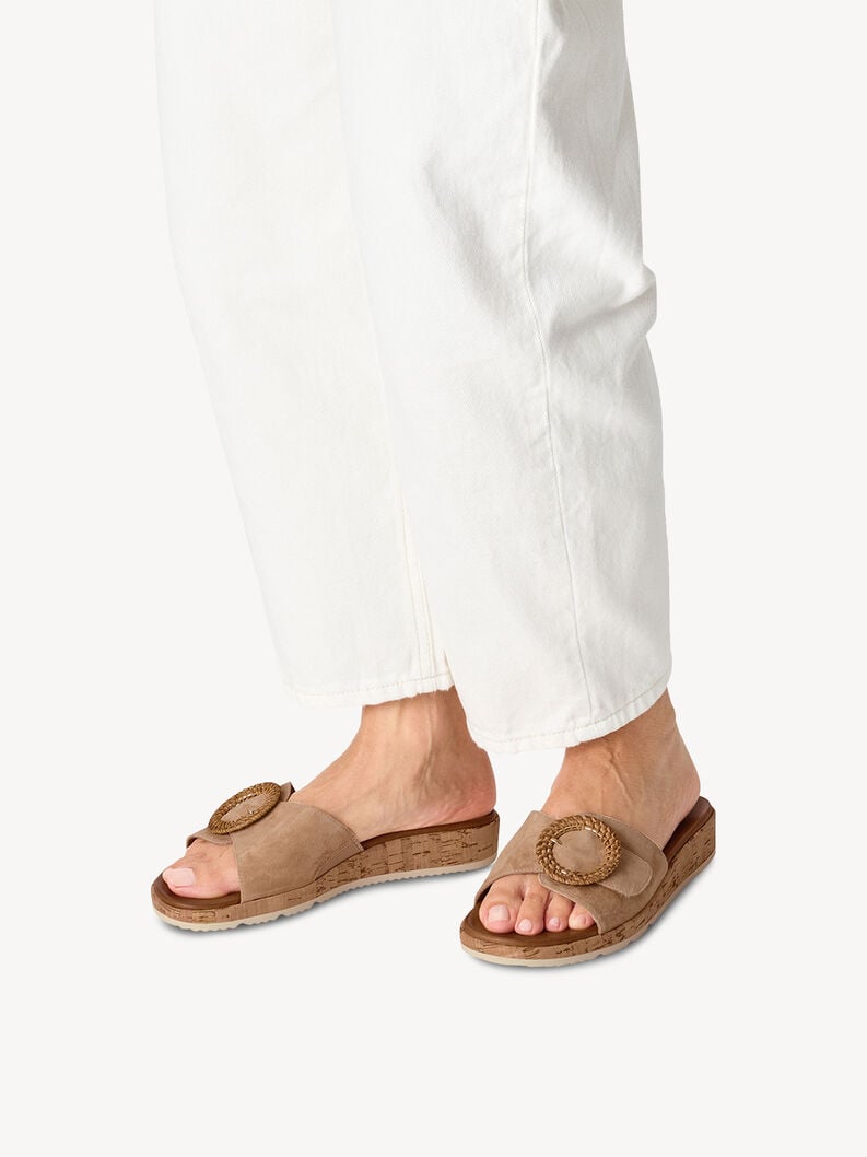 Tamaris Lederpantolette - Braun