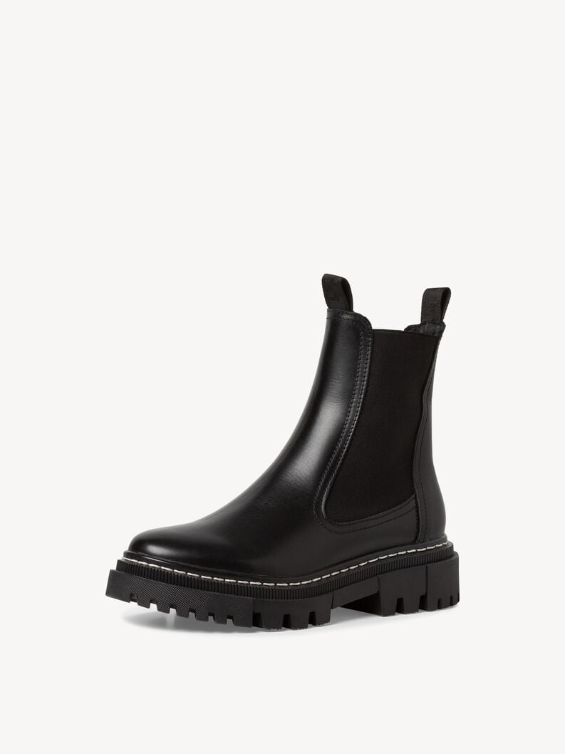 Tamaris Leder Chelsea Boot - Schwarz