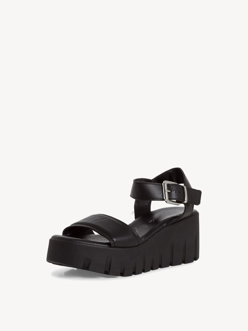 Tamaris Ledersandalette - Schwarz