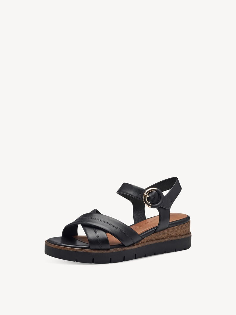 Tamaris Ledersandalette - Schwarz