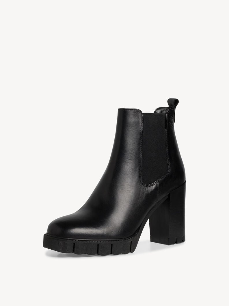 Tamaris Leder Chelsea Boot - Schwarz