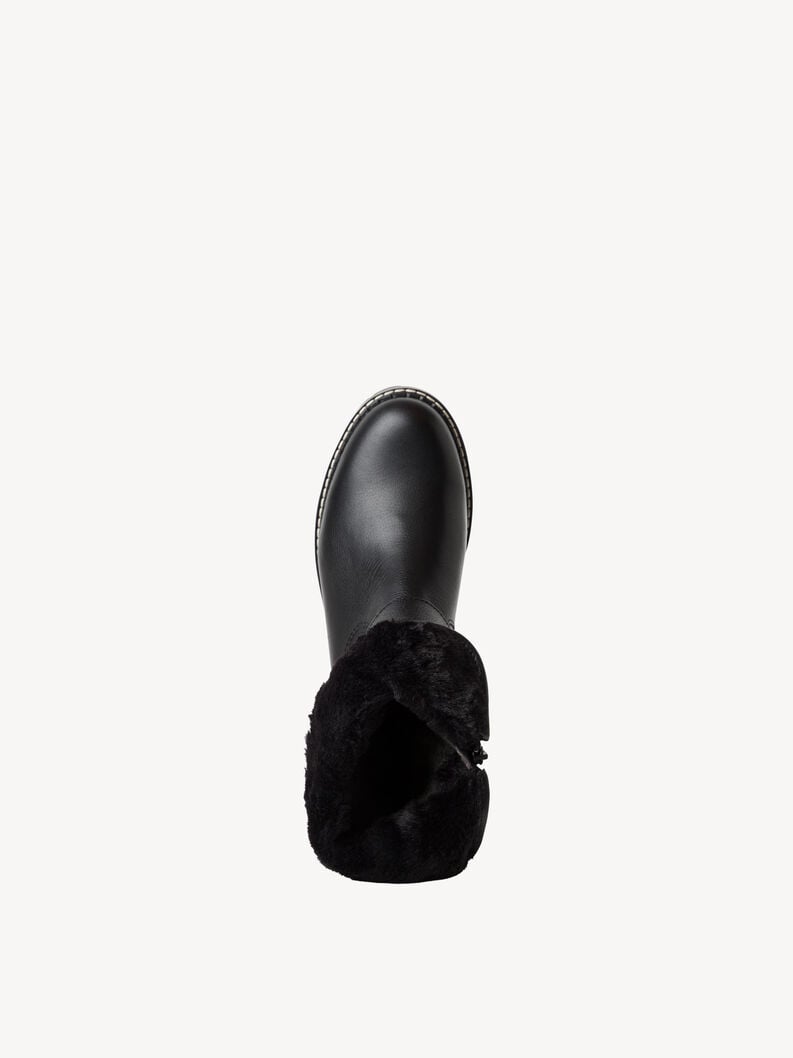 Tamaris Lederstiefelette - Schwarz Warmfutter