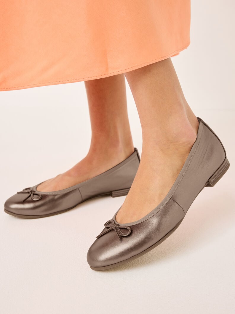 Tamaris Lederballerina - Metallic