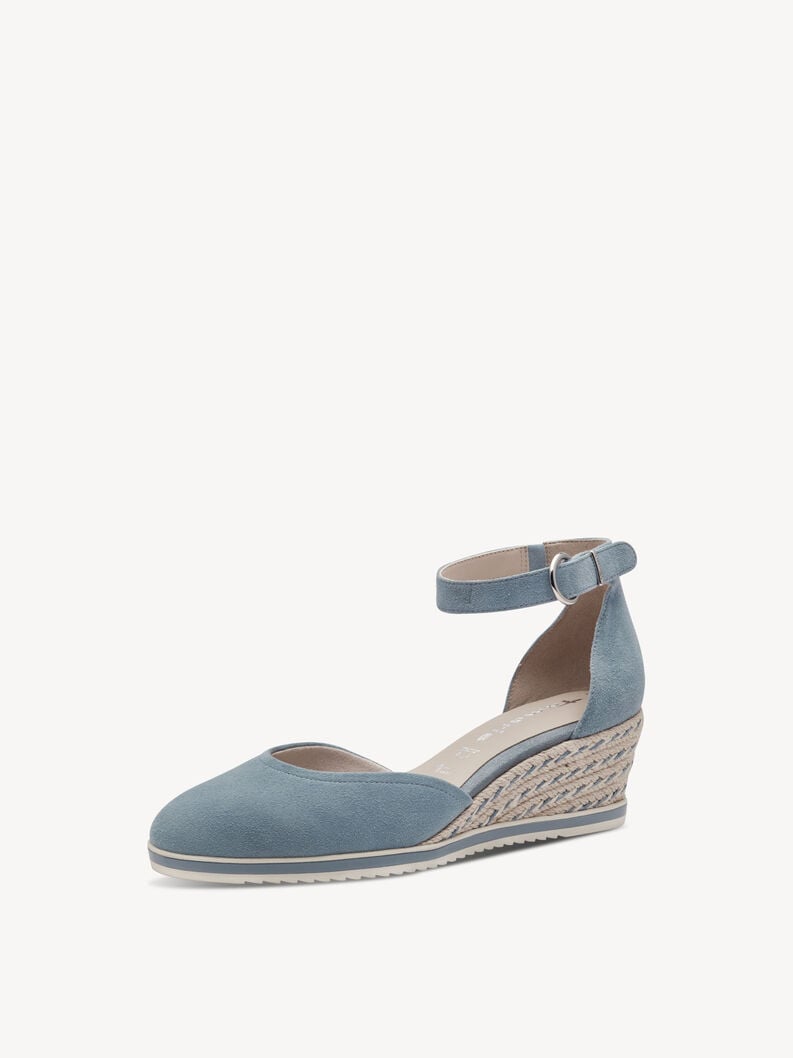 Tamaris Lederkeilpumps - Blau