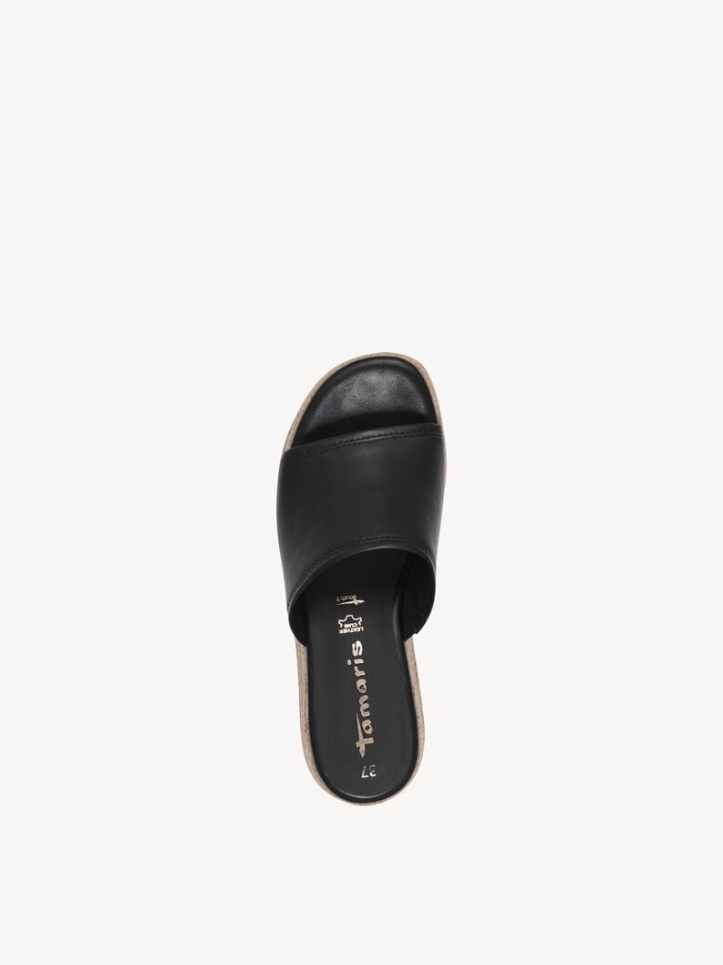 Tamaris Lederpantolette - Schwarz