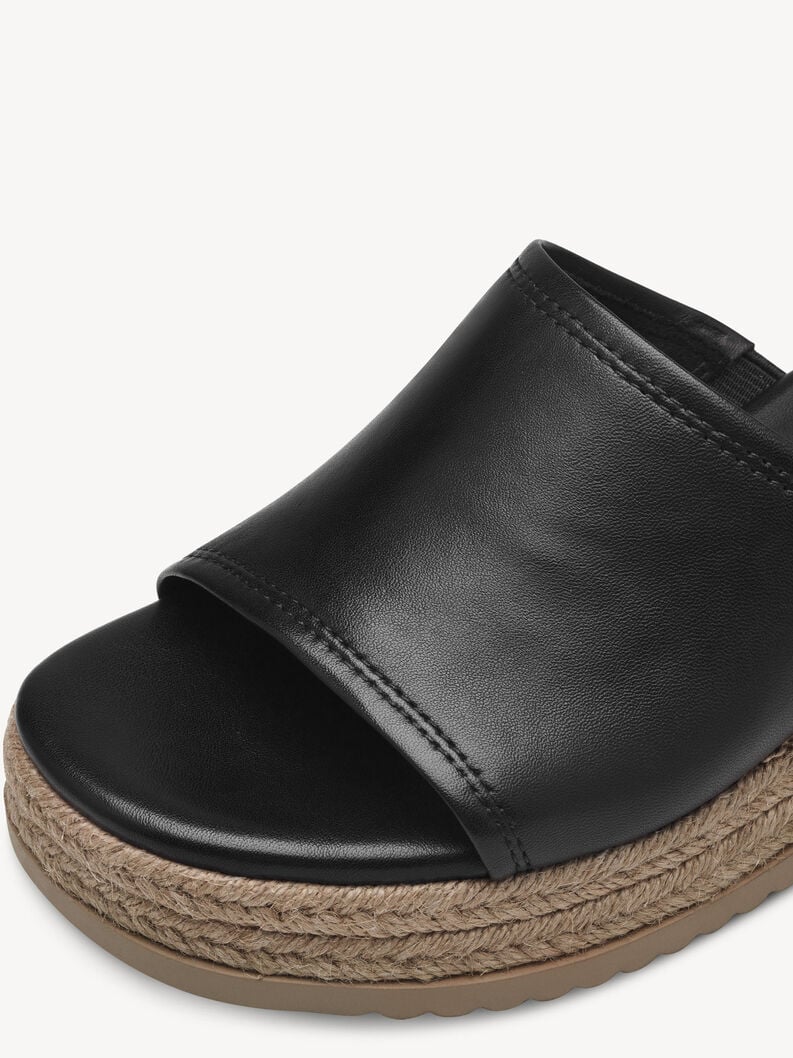 Tamaris Lederpantolette - Schwarz