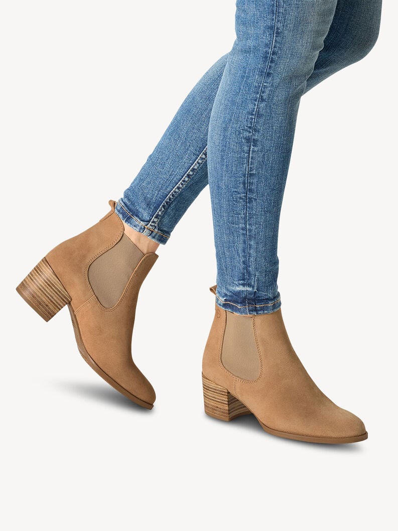 Tamaris Leder Chelsea Boot - Beige